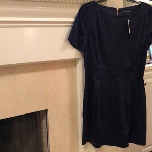 French Connection Navy Dress with Gold Zipper